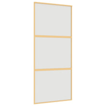 Schuifdeur 90X205 Cm Mat Esg-Glas En Aluminium Goudkleurig