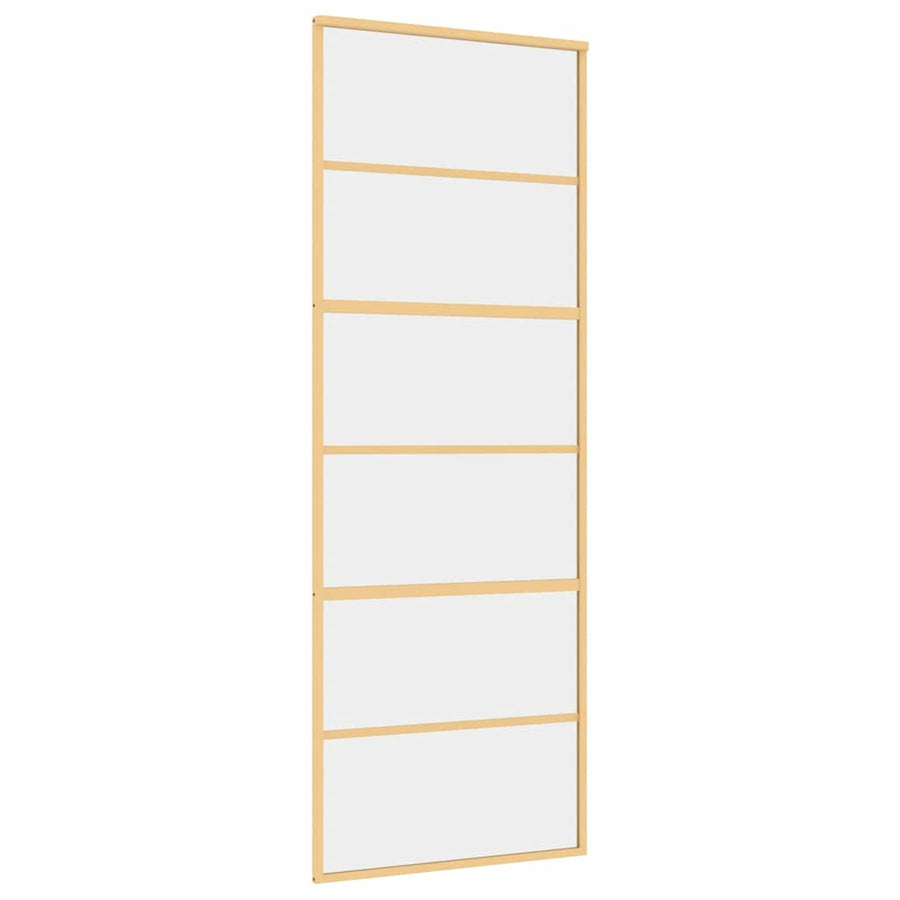Schuifdeur Helder Esg-Glas En Aluminium Kleurig Goud 76 x 205 cm