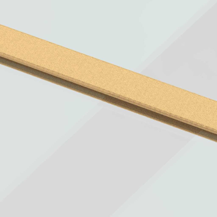 Schuifdeur Helder Esg-Glas En Aluminium Kleurig Goud 76 x 205 cm