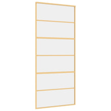 Schuifdeur 90X205 Cm Helder Esg-Glas En Aluminium Goudkleurig