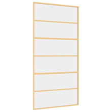 Schuifdeur 102,5X205 Cm Helder Esg-Glas En Aluminium Goudkleur