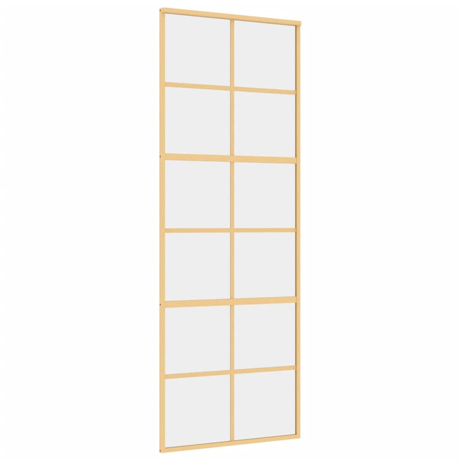 Schuifdeur Helder Esg-Glas En Aluminium Kleurig Goud 76 x 205 cm