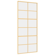 Schuifdeur 90X205 Cm Helder Esg-Glas En Aluminium Goudkleurig