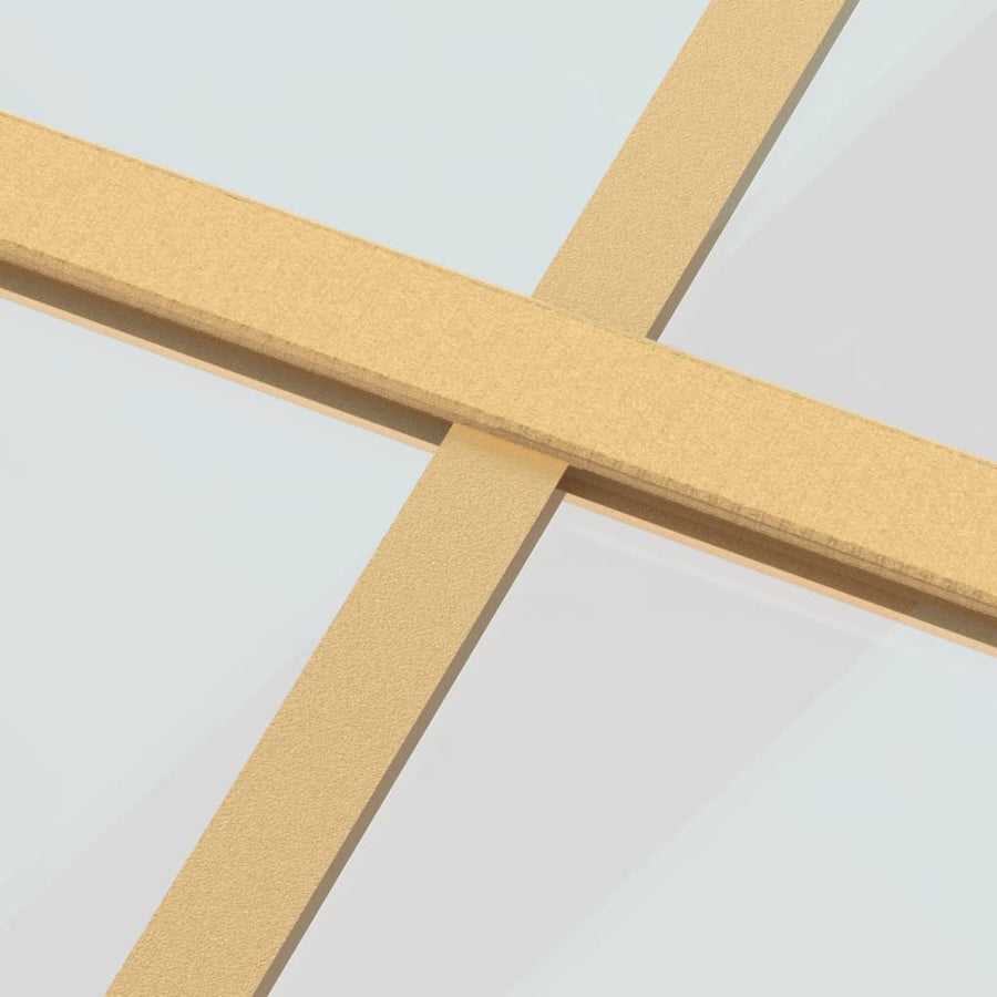 Schuifdeur 90X205 Cm Helder Esg-Glas En Aluminium Goudkleurig