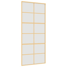 Schuifdeur 90X205 Cm Mat Esg-Glas En Aluminium Goudkleurig