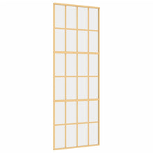 Schuifdeur 76X205 Cm Helder Esg-Glas En Aluminium Goudkleurig