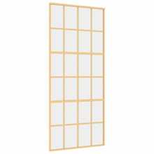 Schuifdeur 90X205 Cm Helder Esg-Glas En Aluminium Goudkleurig