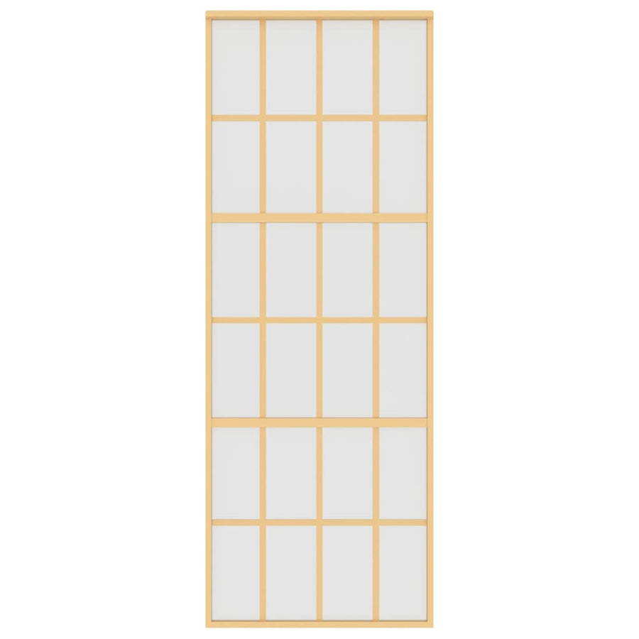 Schuifdeur 76X205 Cm Mat Esg-Glas En Aluminium Goudkleurig