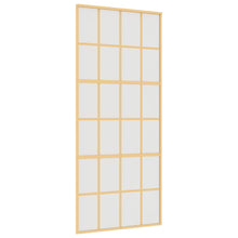 Schuifdeur 90X205 Cm Mat Esg-Glas En Aluminium Goudkleurig