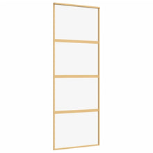 Schuifdeur 76x205 cm helder ESG-glas en aluminium goudkleurig 1 76 x 205 cm Goud
