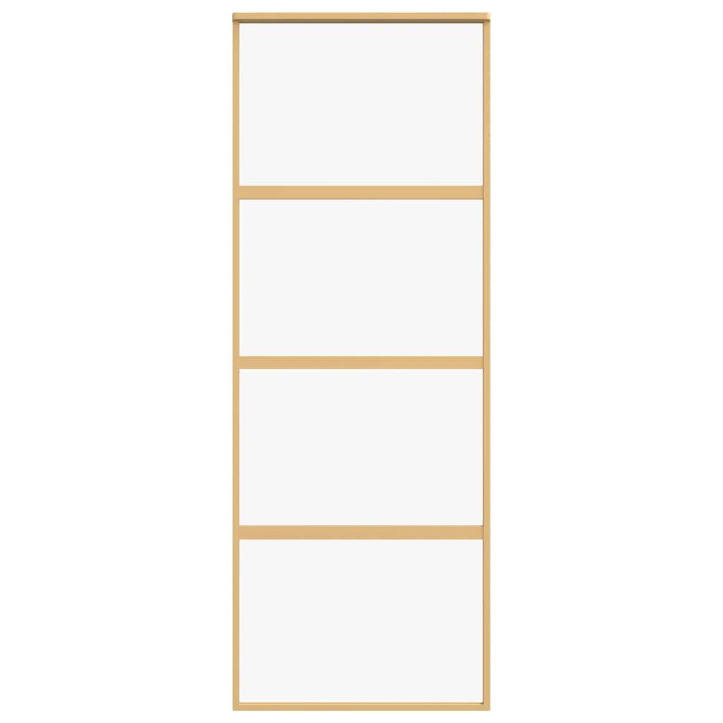 Schuifdeur 76x205 cm helder ESG-glas en aluminium goudkleurig 1 76 x 205 cm Goud