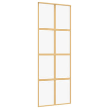 Schuifdeur 76x205 cm helder ESG-glas en aluminium goudkleurig 1 76 x 205 cm Goud
