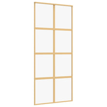 Schuifdeur 90x205 cm helder ESG-glas en aluminium goudkleurig 1 90 x 205 cm Goud