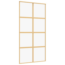 Schuifdeur 102,5x205 cm helder ESG-glas en aluminium goudkleur 102.5 x 205 cm Goud