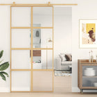 Schuifdeur 102,5x205 cm ESG-glas aluminium goud