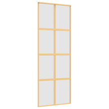 Schuifdeur 76x205 cm mat ESG-glas en aluminium goudkleurig 76 x 205 cm Mat
