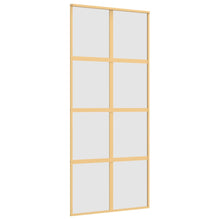 Schuifdeur 90x205 cm mat ESG-glas en aluminium goudkleurig 90 x 205 cm Mat