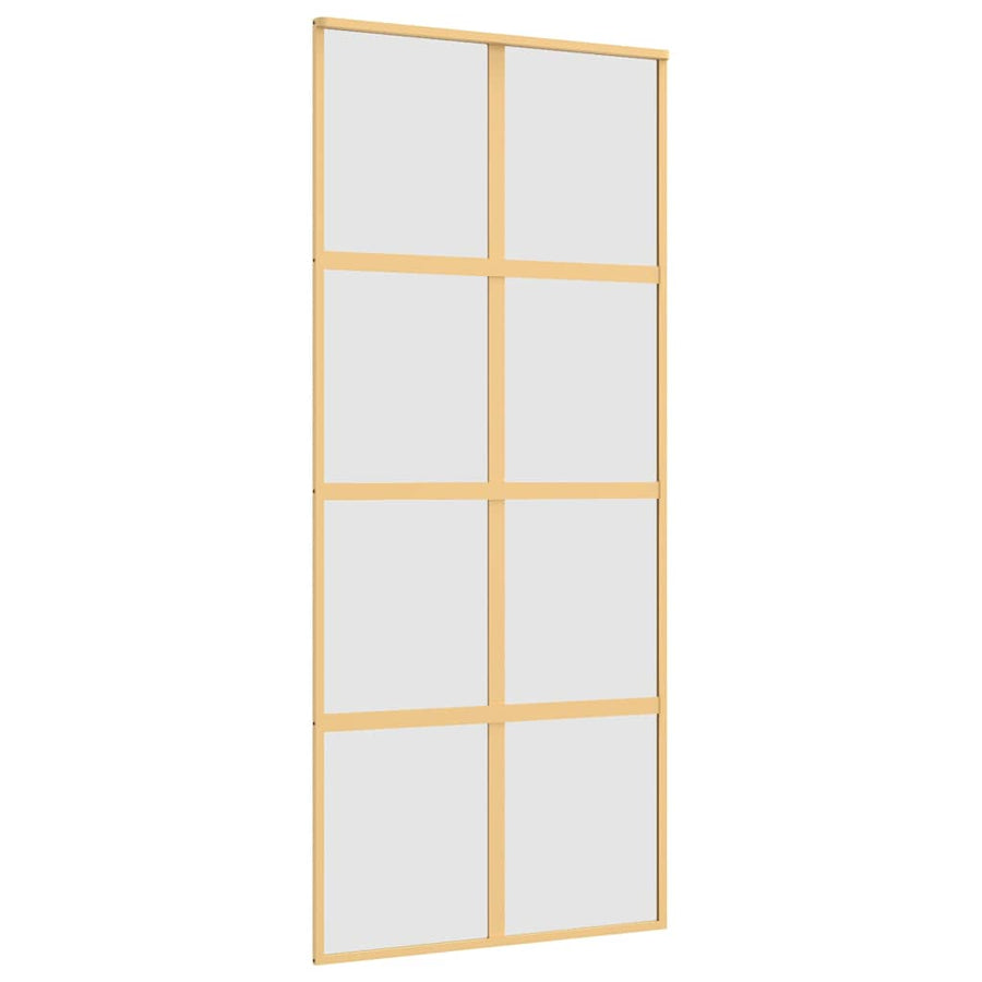 Schuifdeur 90X205 Cm Mat Esg-Glas En Aluminium Goudkleurig Goud