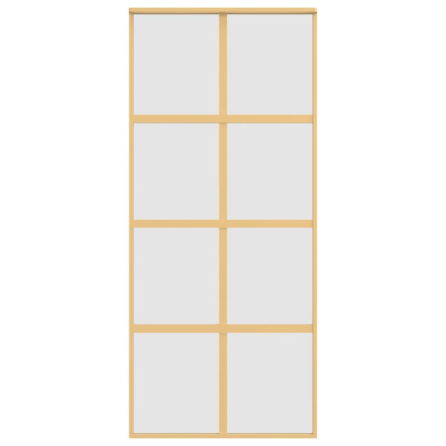 Schuifdeur 90X205 Cm Mat Esg-Glas En Aluminium Goudkleurig Goud