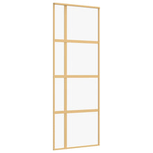 Schuifdeur 76x205 cm helder ESG-glas en aluminium goudkleurig 1 76 x 205 cm Goud