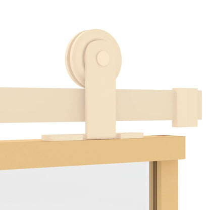 Schuifdeur 76x205 cm helder ESG-glas en aluminium goudkleurig 1 76 x 205 cm Goud