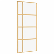 Schuifdeur 90x205 cm helder ESG-glas en aluminium goudkleurig 1 90 x 205 cm Goud