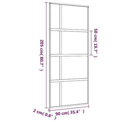 Schuifdeur Helder Esg-Glas En Aluminium Kleurig 1