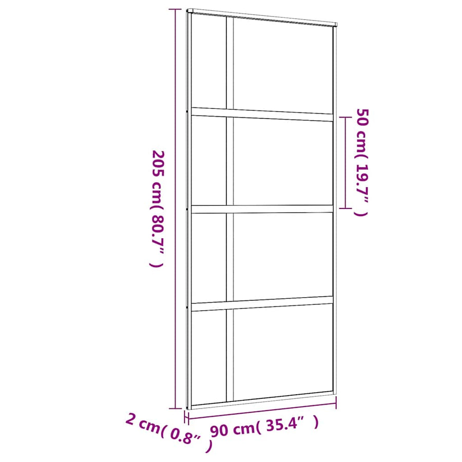 Schuifdeur Helder Esg-Glas En Aluminium Kleurig 1