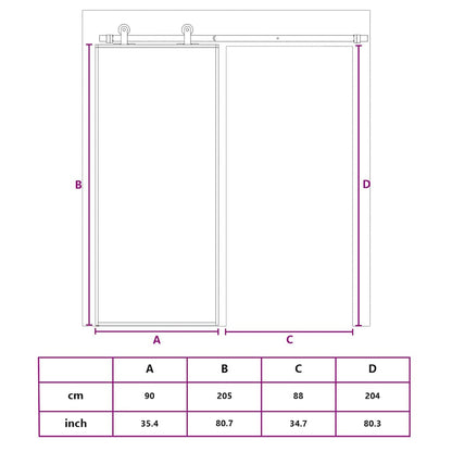Schuifdeur Helder Esg-Glas En Aluminium Kleurig 1