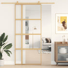 Schuifdeur helder ESG-glas aluminium goudkleurig