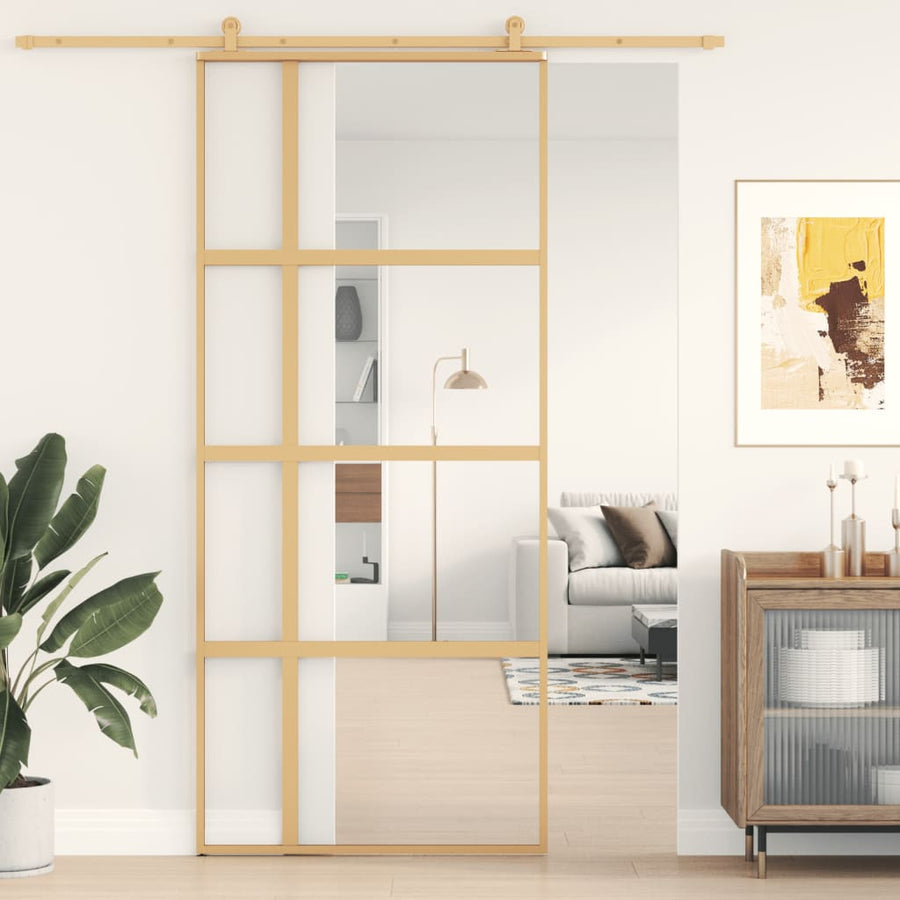 Schuifdeur Helder Esg-Glas En Aluminium Kleurig 1