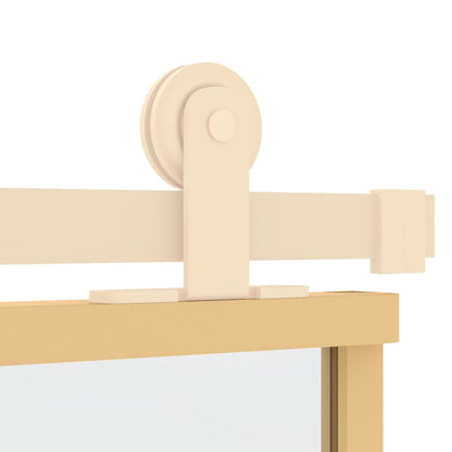 Schuifdeur 102,5x205 cm helder ESG-glas en aluminium goudkleur 102.5 x 205 cm Goud