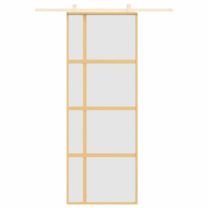 Schuifdeur Esg-Glas En Aluminium Kleurig Goud 76 x 205 cm