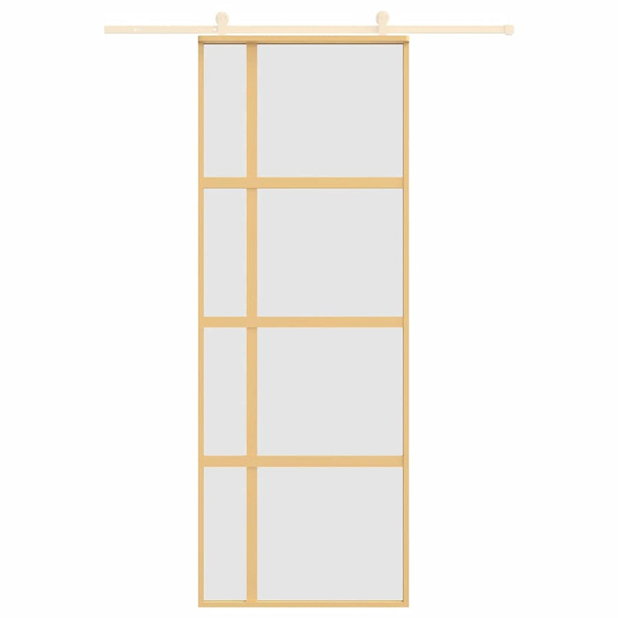 Schuifdeur Esg-Glas En Aluminium Kleurig Goud 76 x 205 cm