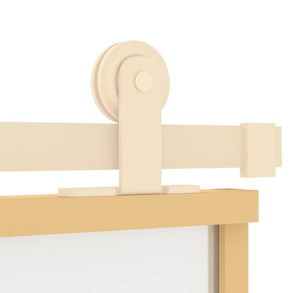 Schuifdeur 102,5x205 cm mat ESG-glas en aluminium goudkleurig 102.5 x 205 cm Mat