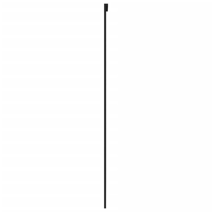 Schuifdeur 102,5X205 Cm Gehard Glas En Aluminium Zwart