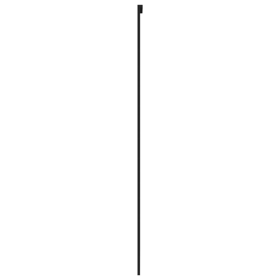 Schuifdeur 76X205 Cm Gehard Glas En Aluminium Zwart