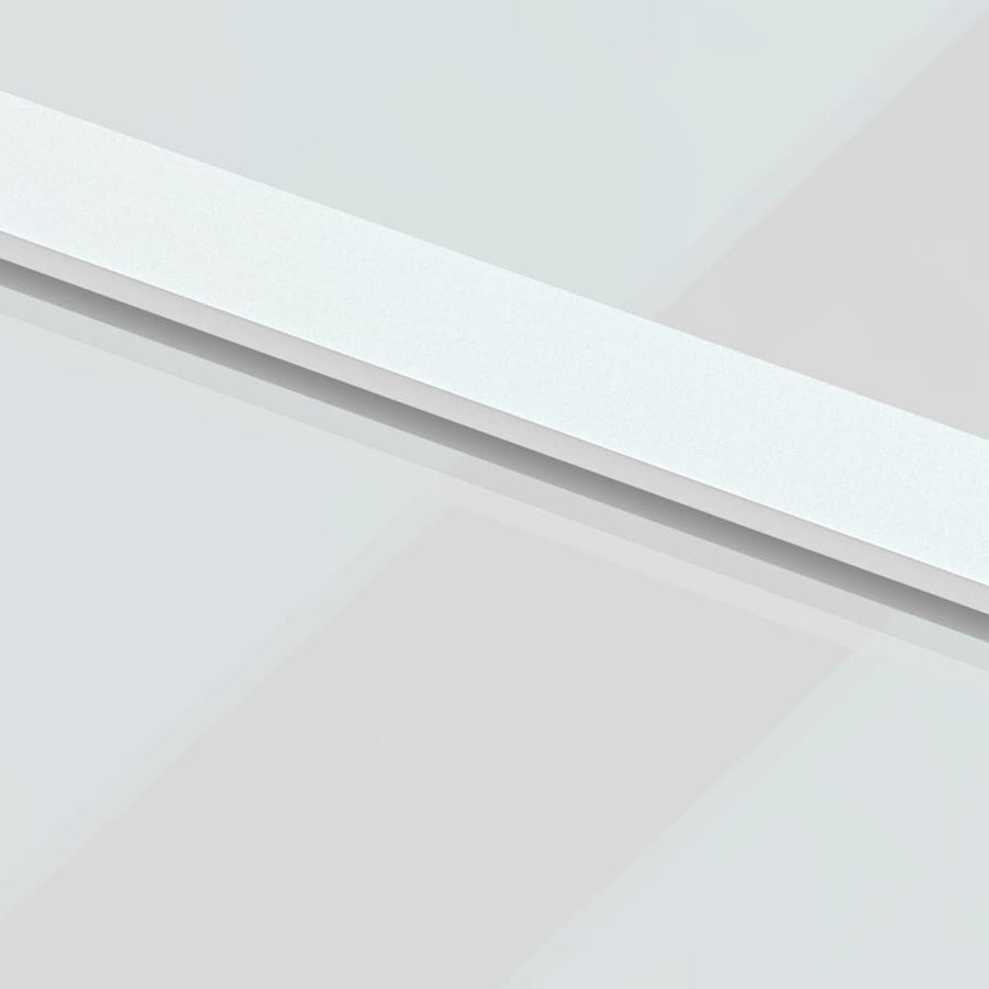 Schuifdeur Gehard Glas En Aluminium Wit En Transparant 90 x 205 cm 2 horizontale stangen