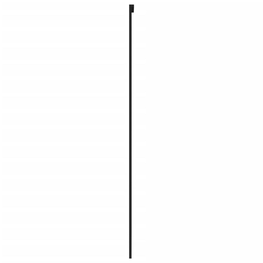 Schuifdeur 76X205 Cm Gehard Glas En Aluminium Zwart
