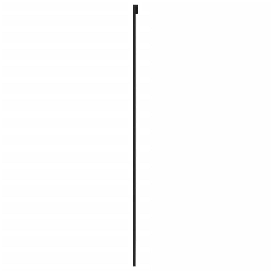 Schuifdeur 90X205 Cm Gehard Glas En Aluminium Zwart