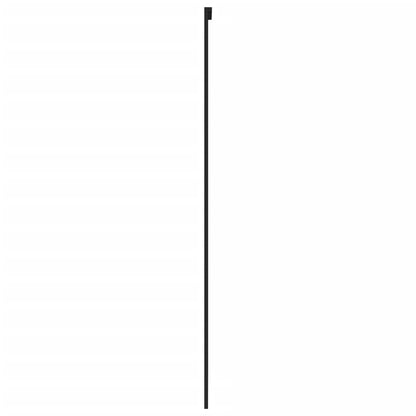 Schuifdeur 76x205 cm gehard glas en aluminium zwart 76 x 205 cm Donker transparant