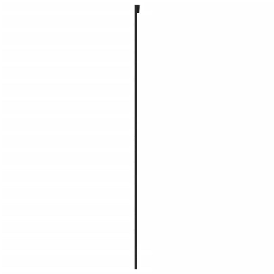 Schuifdeur 76x205 cm gehard glas en aluminium zwart 76 x 205 cm Donker transparant