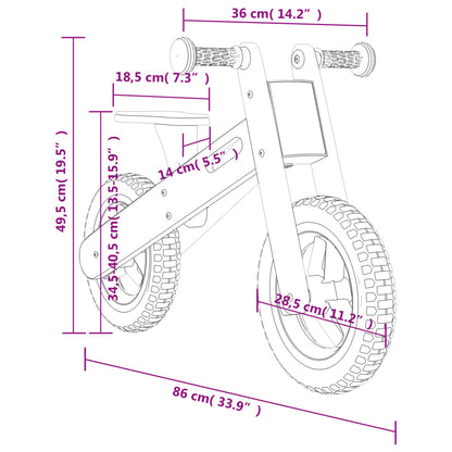Loopfiets Voor Kinderen Met Print Grijs