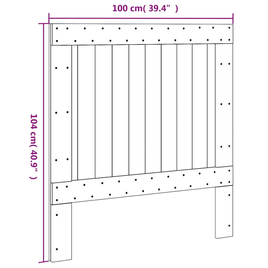 Hoofdbord 100X104 Cm Massief Grenenhout
