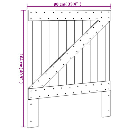 Hoofdbord 90X104 Cm Massief Grenenhout