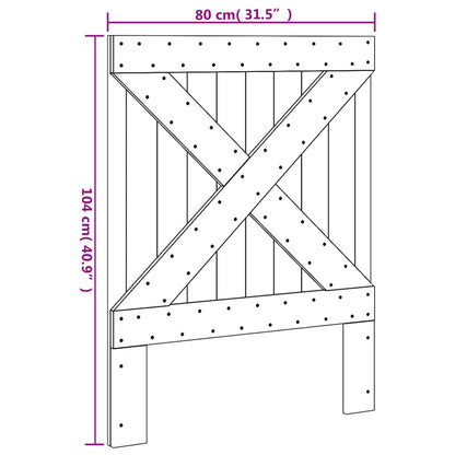 Hoofdbord 80X104 Cm Massief Grenenhout