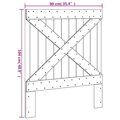 Hoofdbord 90X104 Cm Massief Grenenhout