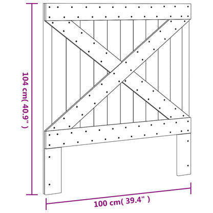 Hoofdbord 100X104 Cm Massief Grenenhout
