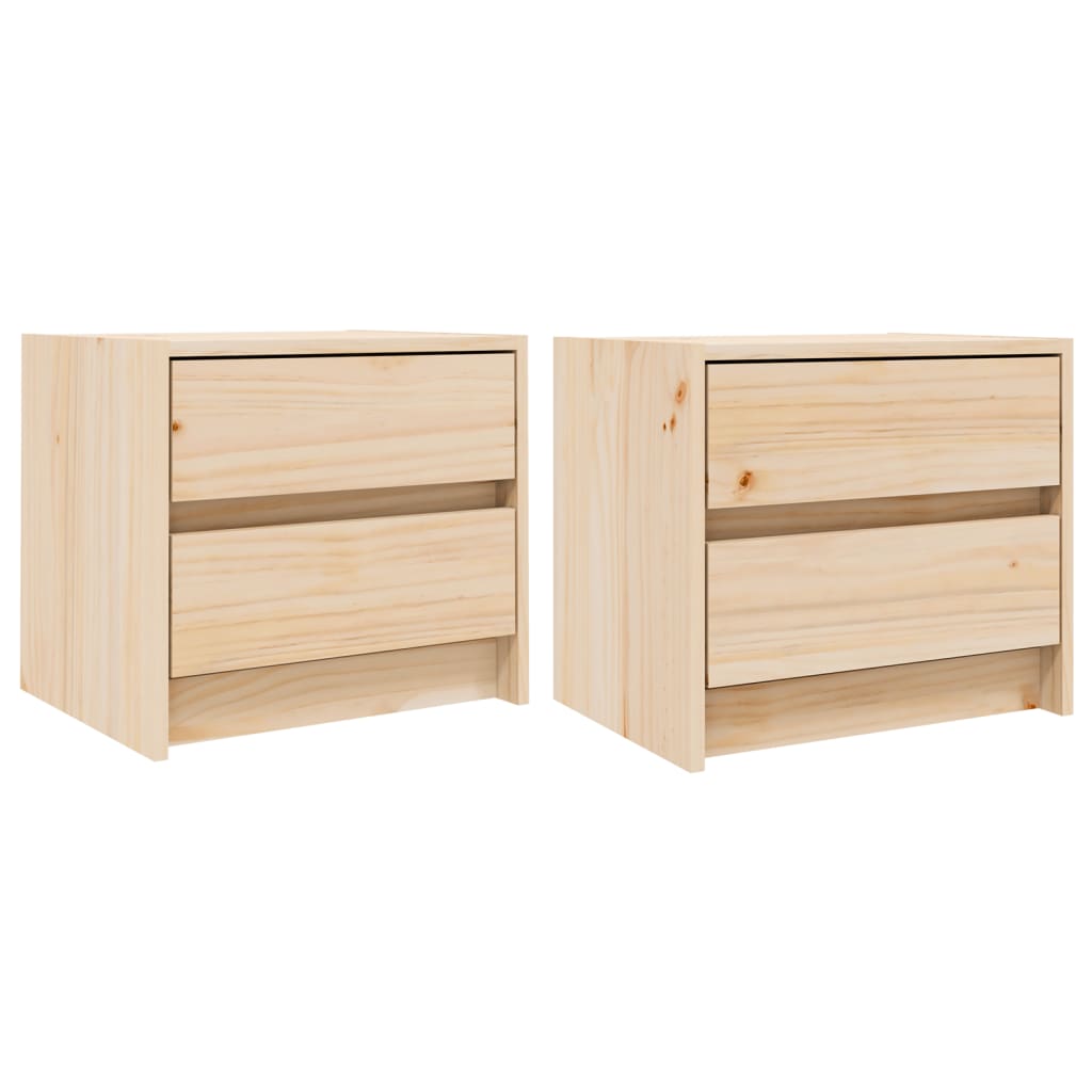 Nachtkastjes 2 St 40X31X35,5 Cm Massief Grenenhout