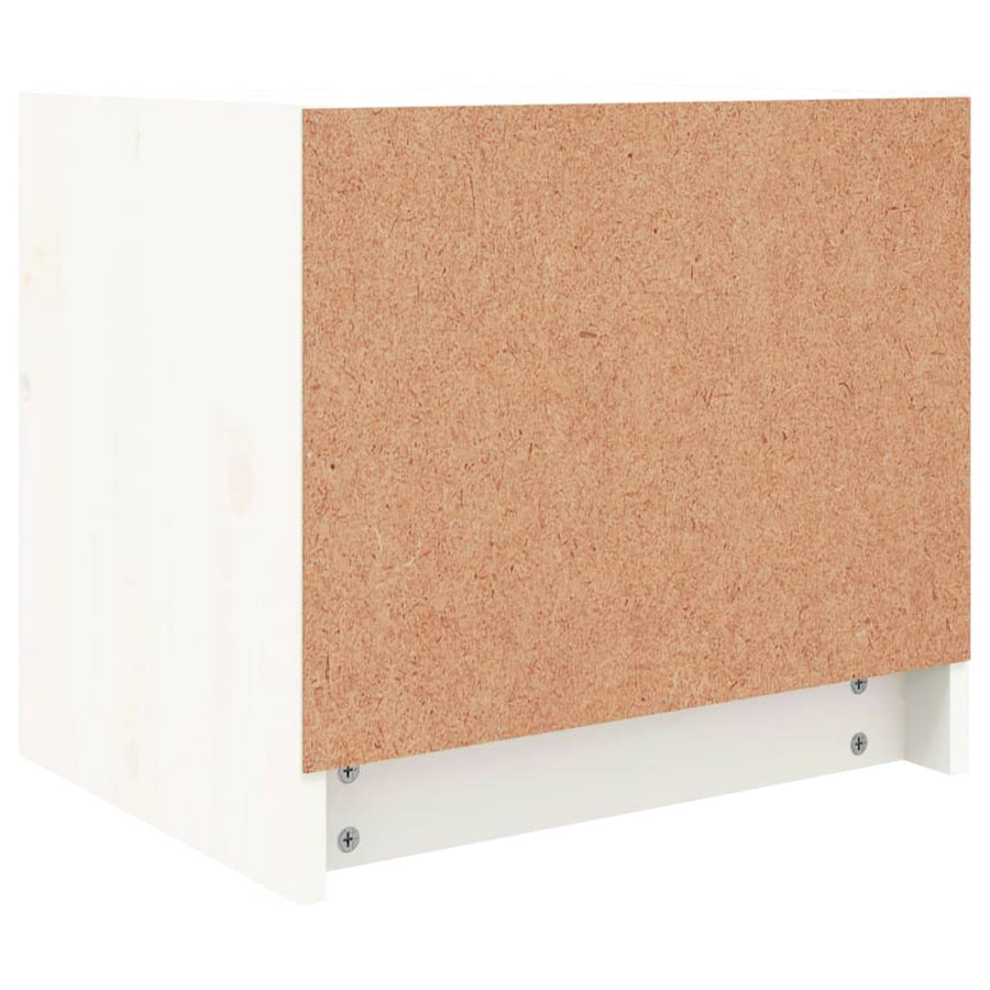 Nachtkastjes 2 St 40X31X35,5 Cm Massief Grenenhout Wit